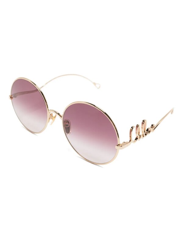 Chloé Eyewear Zonnebril met rond montuur - Goud