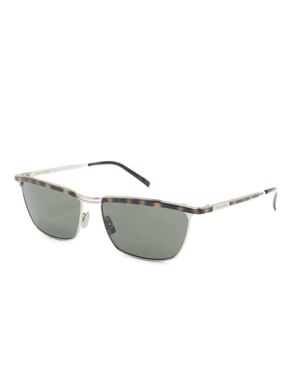 Saint Laurent Eyewear Zonnebril met metalen montuur - Bruin