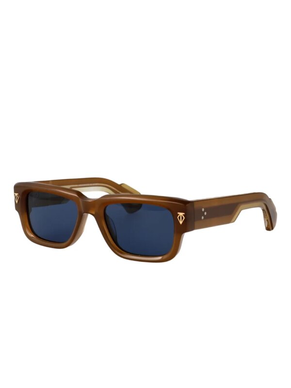 T Henri Eyewear Taycan zonnebril met rechthoekig montuur - Bruin