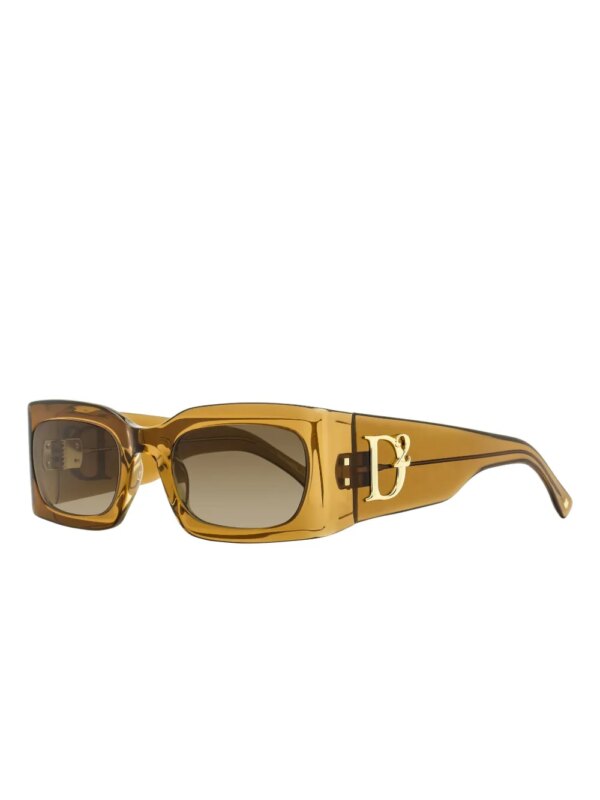 DSQUARED2 EYEWEAR 109/S zonnebril met rechthoekig montuur - Bruin