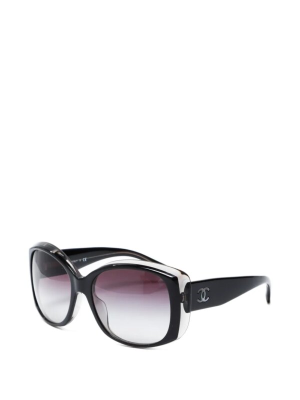 CHANEL Pre-Owned 2000s zonnebril met CC Mark montuur - Zwart