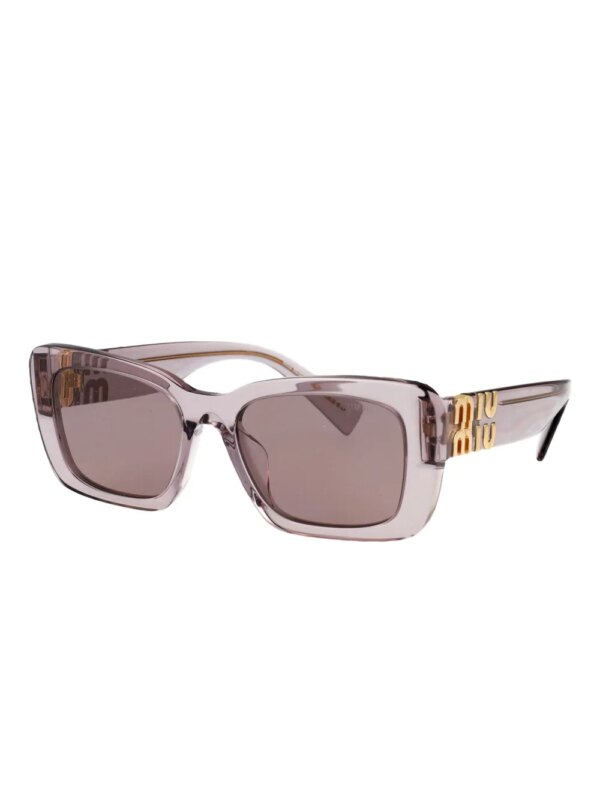 Miu Miu Eyewear Zonnebril met rechthoekig montuur - Beige