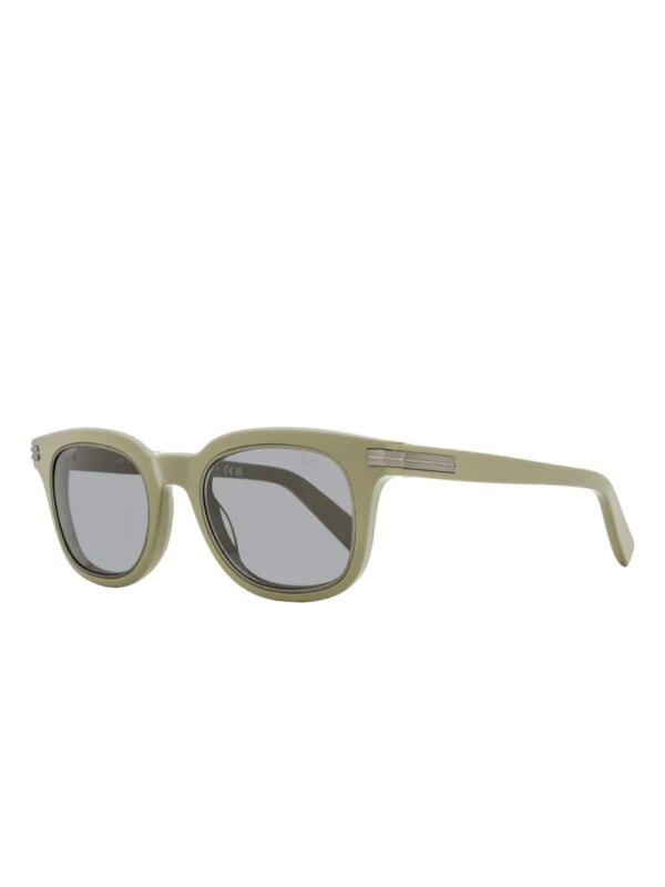 Zegna Zonnebril met rechthoekig montuur - Beige