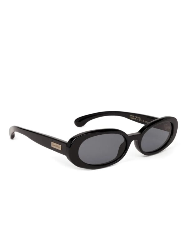 Sporty & Rich Zonnebril met ovaal montuur - Zwart