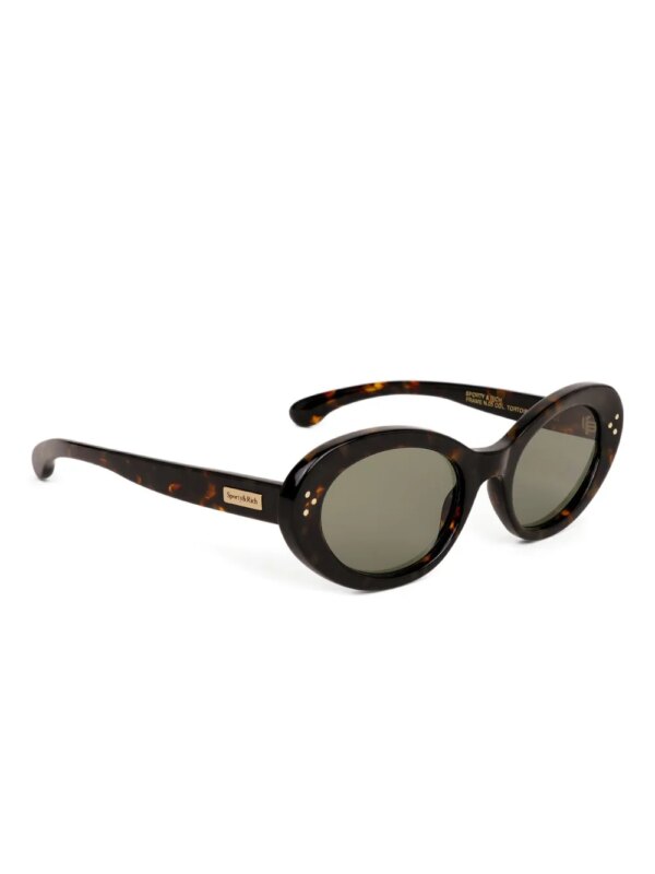 Sporty & Rich Zonnebril met ovalen montuur - Bruin