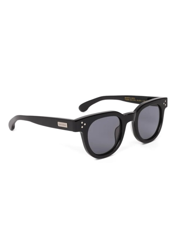 Sporty & Rich Zonnebril met rond montuur - Zwart