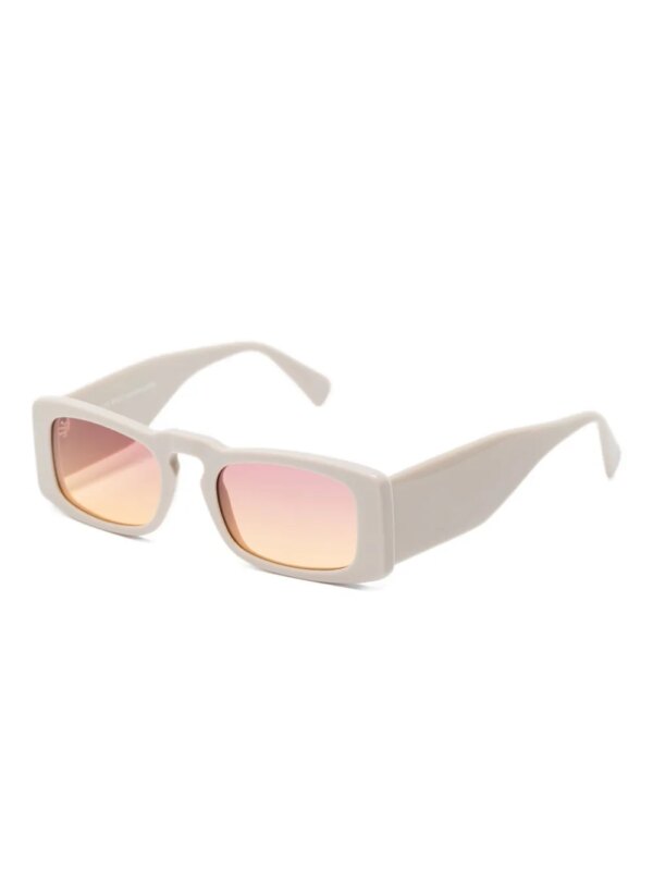 Andy Wolf Zonnebril met rechthoekig montuur - Beige