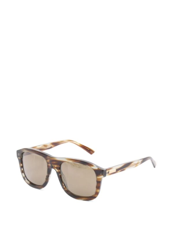 Gucci Pre-Owned Zonnebril met vierkant montuur en schildpadschild design - Bruin