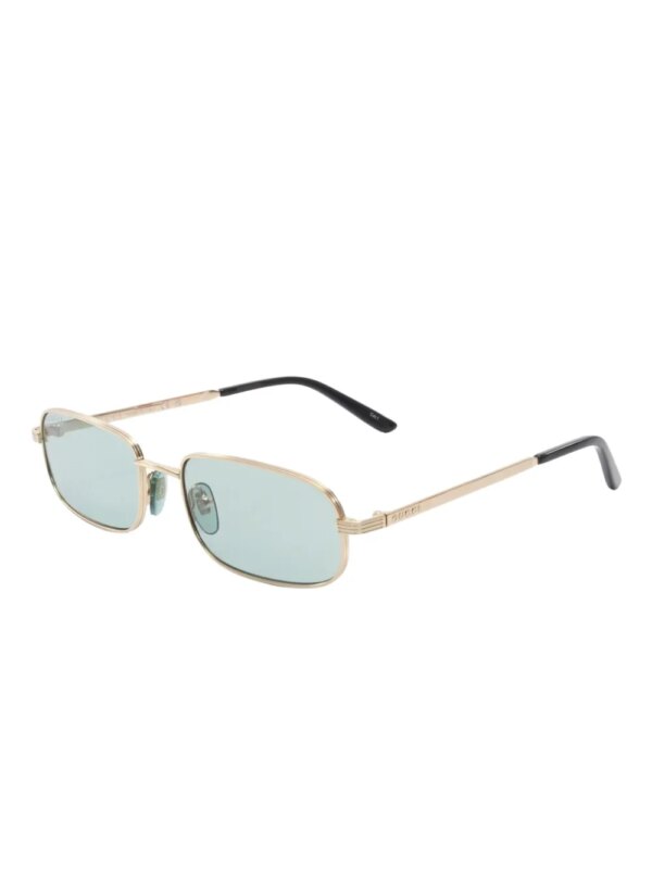 Gucci Pre-Owned 2020s zonnebril met rechthoekig montuur - Goud