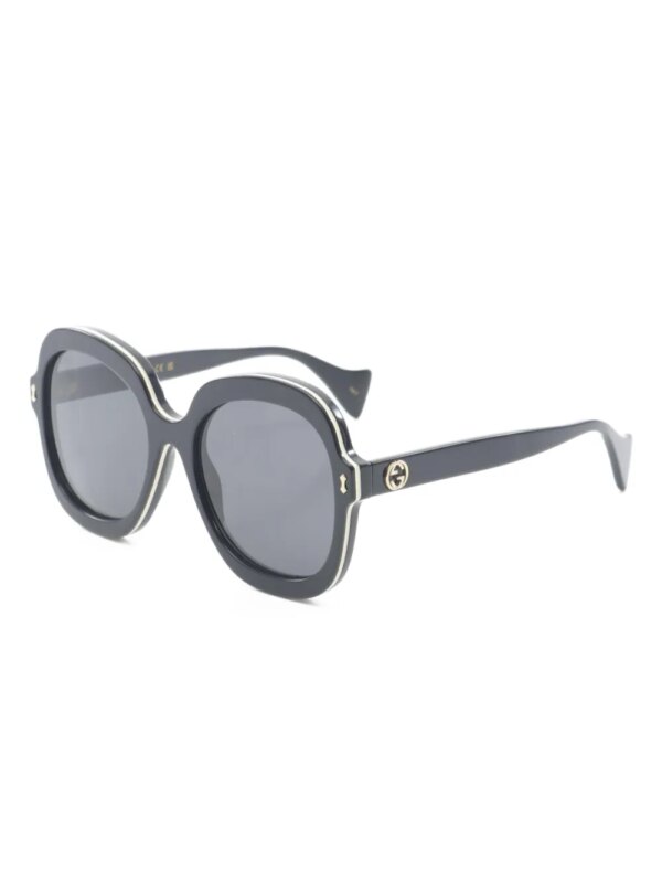Gucci Pre-Owned 2020s zonnebril met rond montuur - Zwart