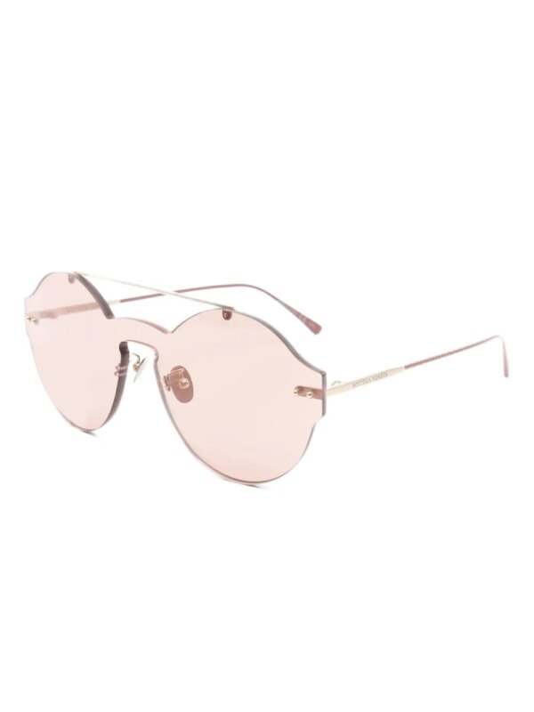 Bottega Veneta Pre-Owned 2010s zonnebril met rond montuur - Roze