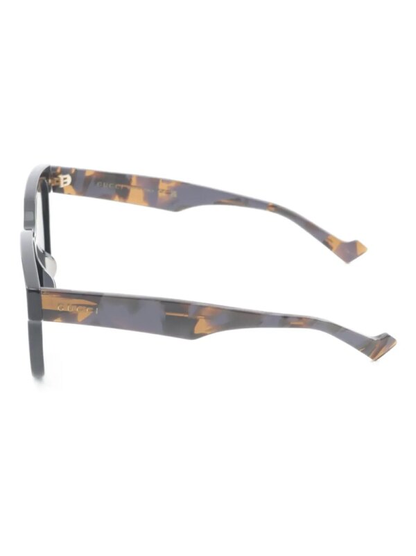Gucci Pre-Owned 2020s zonnebril met vierkant montuur - Zwart