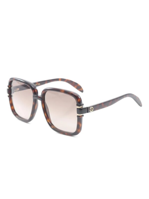Gucci Pre-Owned 2020s zonnebril met vierkant montuur - Bruin