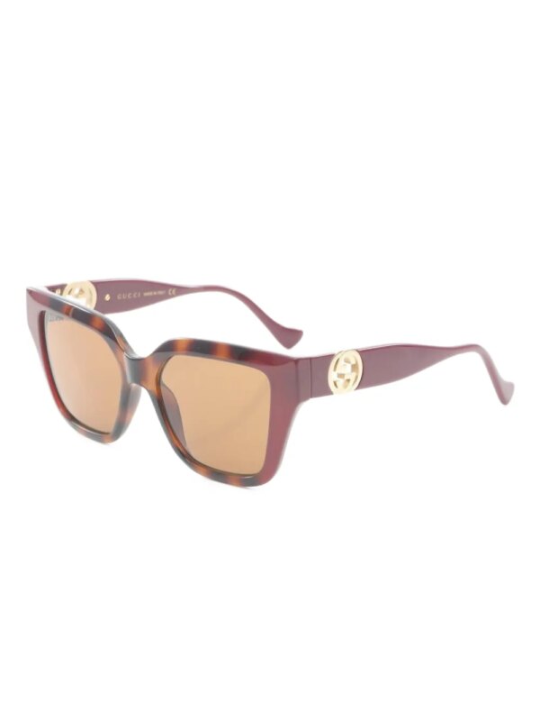Gucci Pre-Owned 2020s zonnebril met vierkant montuur - Rood
