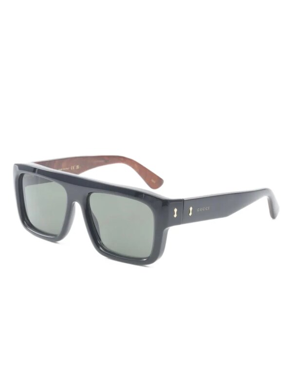 Gucci Pre-Owned 2000s zonnebril met vierkant montuur - Zwart