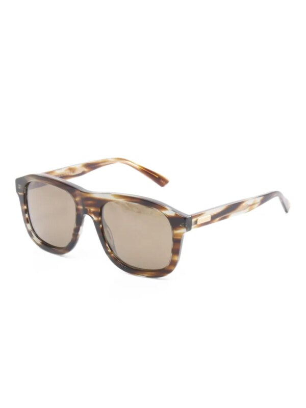 Gucci Pre-Owned 2020s zonnebril met vierkant montuur - Bruin