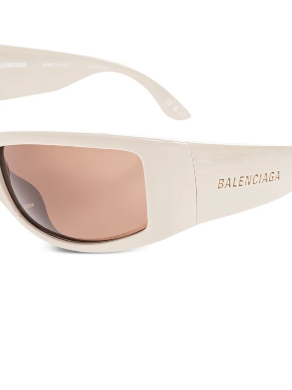 Balenciaga Eyewear Zonnebril met rechthoekig montuur - Bruin