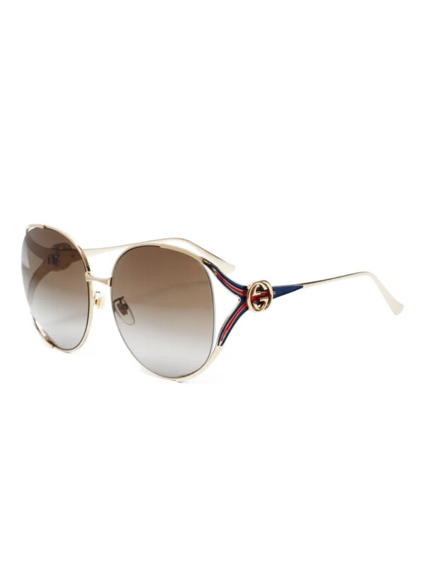 Gucci Pre-Owned 2000s zonnebril met logo - Goud