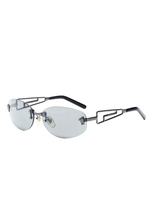 Versace Pre-Owned 1990s Medusa zonnebril met randloos montuur - Zwart