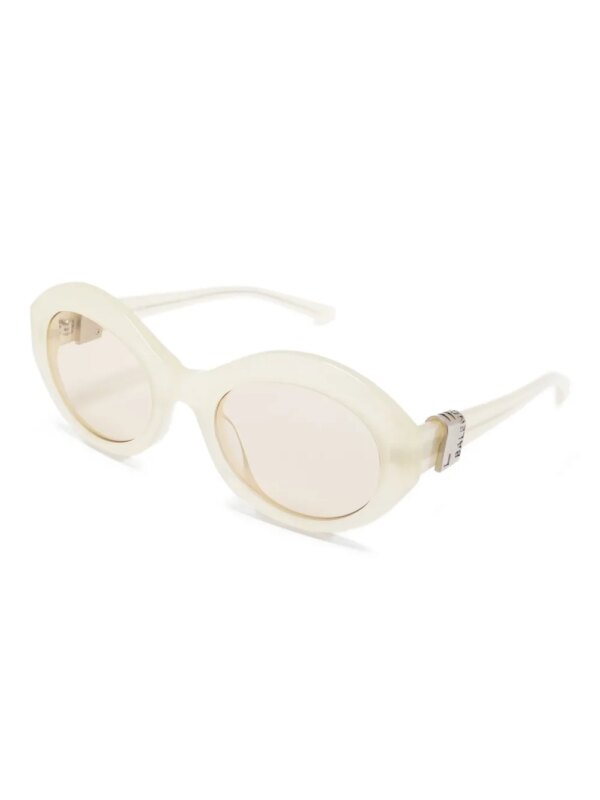 Balenciaga Eyewear Zonnebril met ovaal montuur - Wit