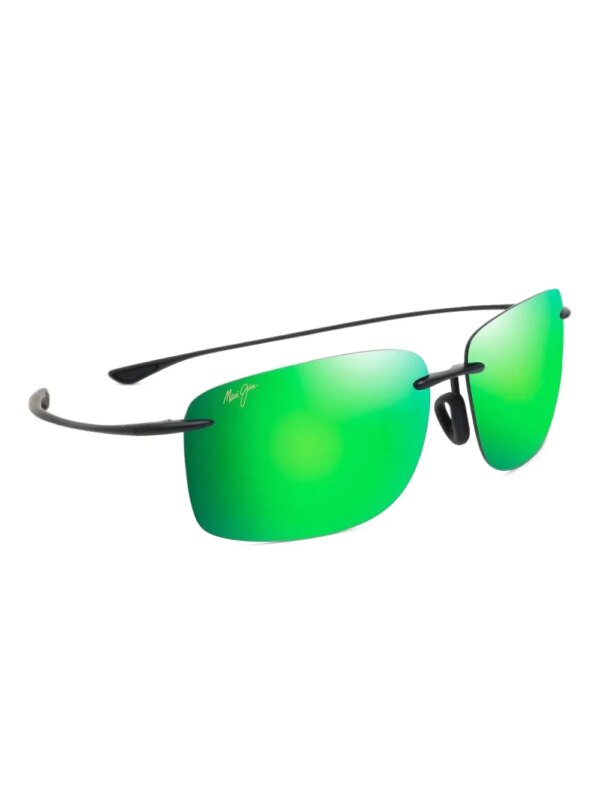 Maui Jim Hema zonnebril met vierkant randloos montuur - Zwart