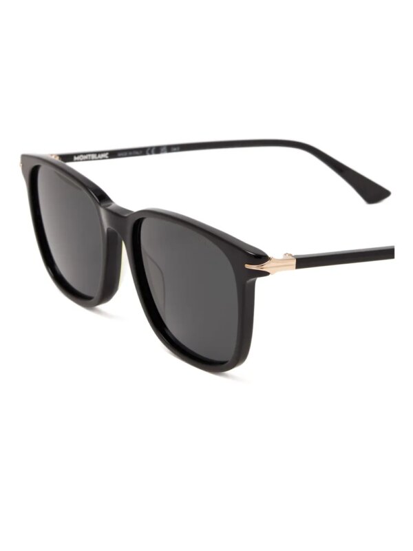 MONT BLANC EYEWEAR Zonnebril met vierkant montuur - Zwart