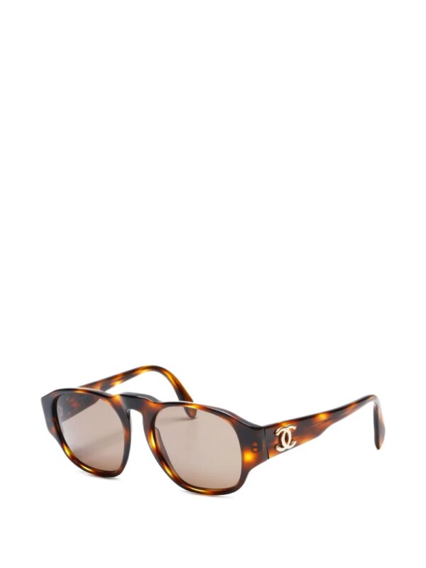 CHANEL Pre-Owned 1990s zonnebril met CC Mark montuur - Bruin