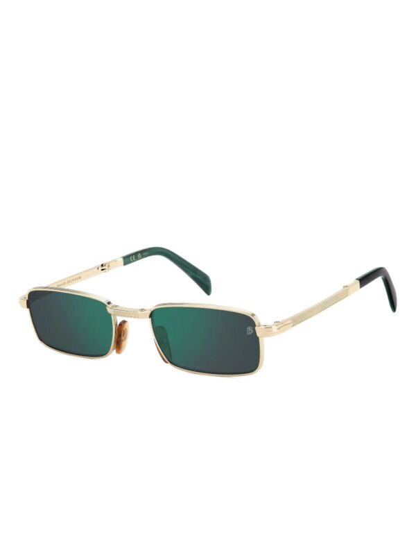 Eyewear by David Beckham Origami zonnebril met rechthoekig montuur - Goud