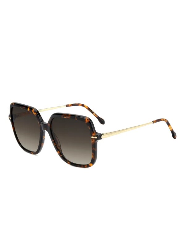 Isabel Marant Eyewear Zonnebril met vierkant montuur en schildpadschild-effect - Goud