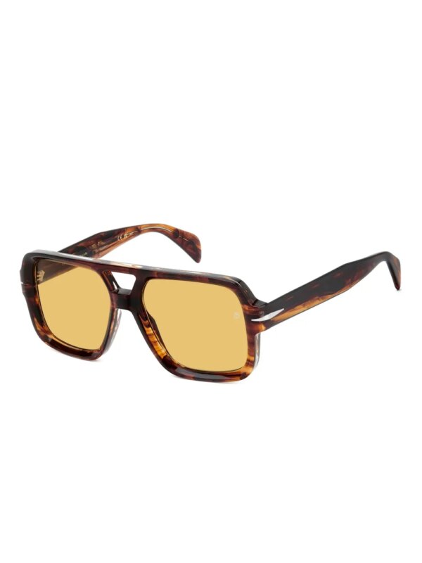 Eyewear by David Beckham Zonnebril met vierkant montuur - Bruin