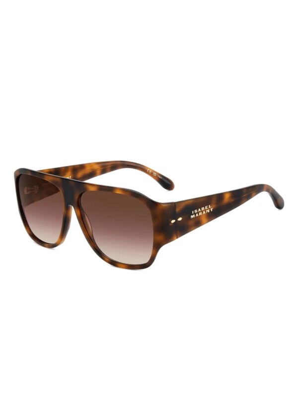 Isabel Marant Eyewear Zonnebril met vierkant montuur en schildpadschild-effect - HAVANA