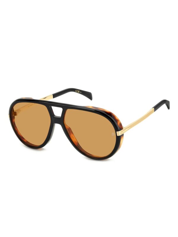 Eyewear by David Beckham Voyager zonnebril met schildpadschild-design - Bruin