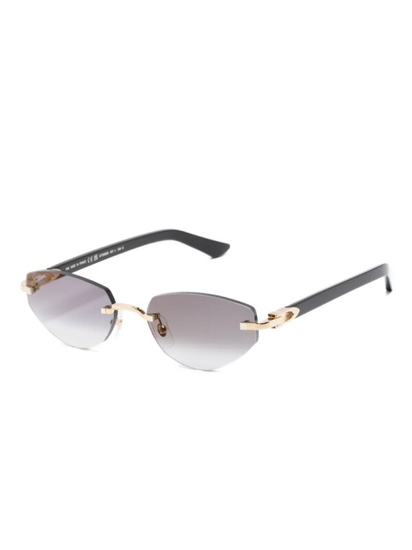 Cartier Eyewear Zonnebril met geometrisch montuur - Zwart