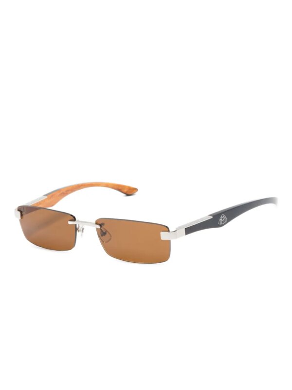 Maybach eyewear Zonnebril met rechthoekig montuur - Zwart