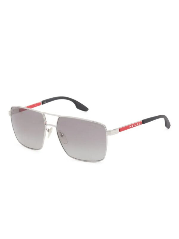 Prada Pre-Owned 2010s zonnebril met vierkant montuur - Zilver