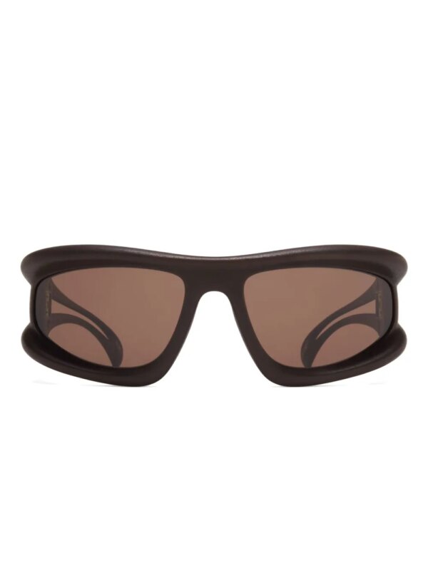 Mykita Zonnebril met schild montuur - Bruin