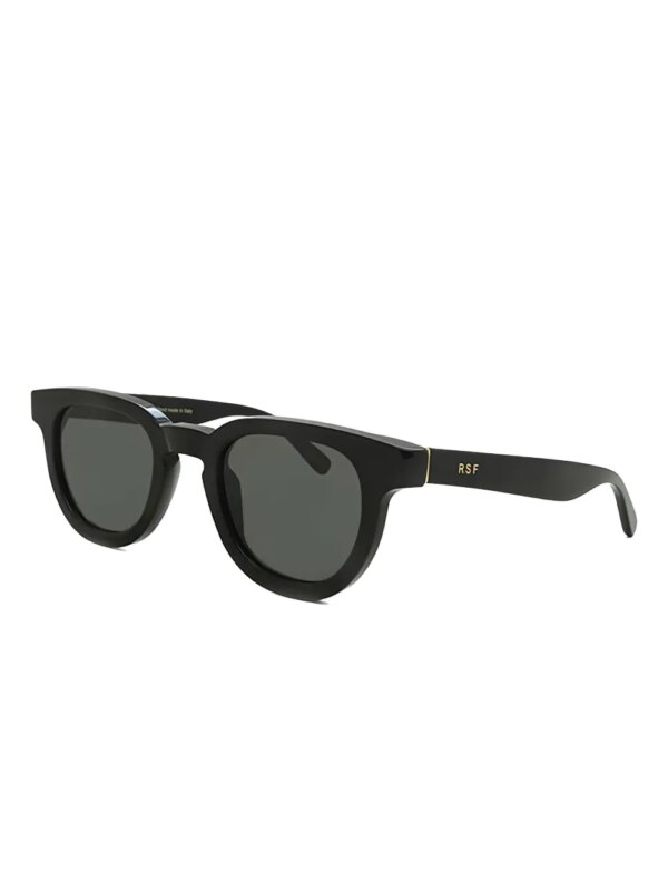 Retrosuperfuture Zonnebril met rond montuur - Zwart