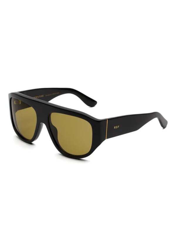 Retrosuperfuture Zonnebril met geometrisch montuur - Zwart