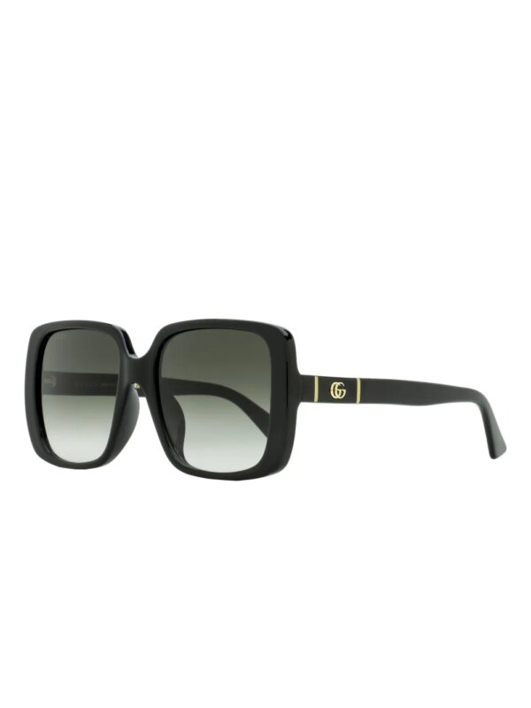 Gucci Eyewear Zonnebril met vierkant montuur en logo - Zwart