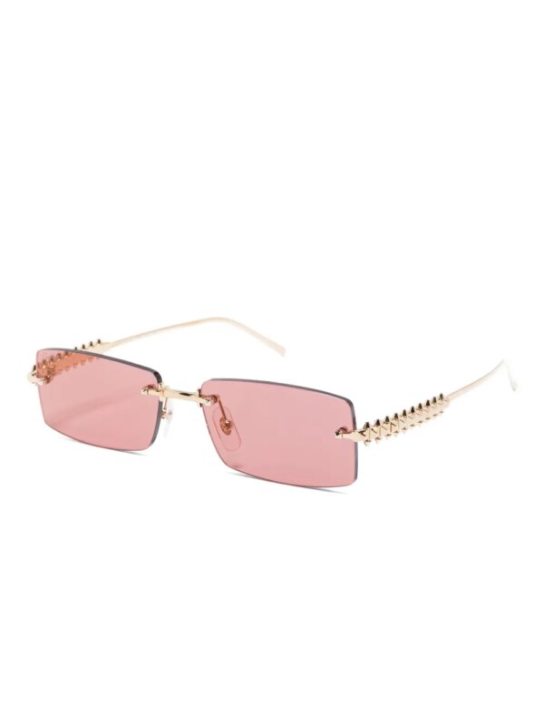Cartier Eyewear Zonnebril met rechthoekig montuur - Goud