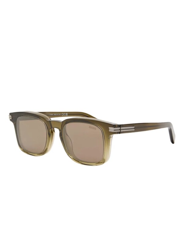 Zegna Zonnebril met D-montuur - Groen