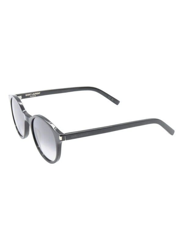 Saint Laurent Pre-Owned 2020s zonnebril met rond montuur - Zwart