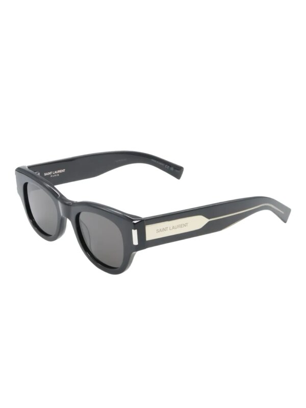 Saint Laurent Pre-Owned 2020s zonnebril met rechthoekig montuur - Zwart