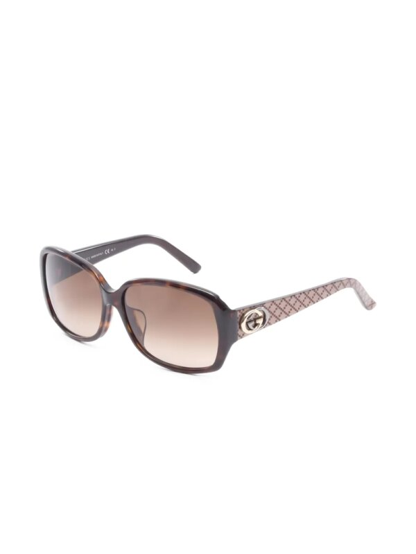 Gucci Pre-Owned 2000s zonnebril met vierkant montuur en kleurverloop - Bruin
