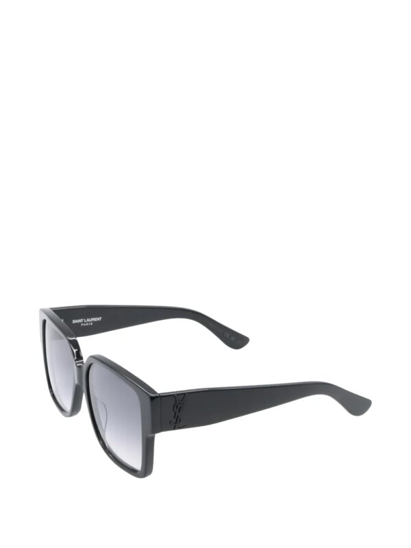 Saint Laurent Pre-Owned Zonnebril met vierkant montuur - Zwart