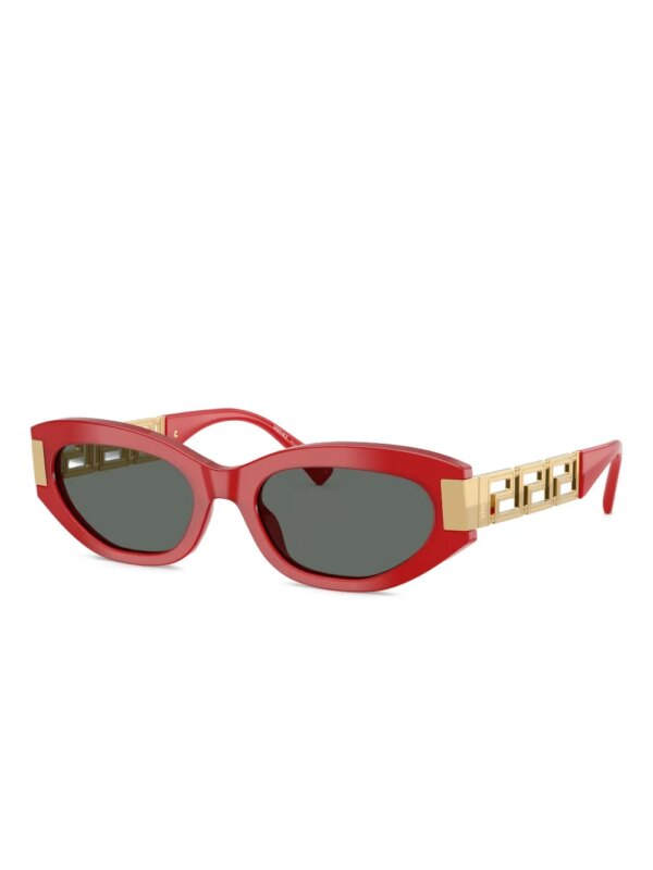 Versace Eyewear Zonnebril met ovalen montuur - Rood