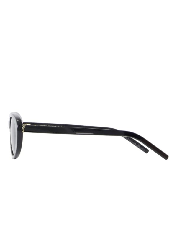 Saint Laurent Eyewear Zonnebril met ovalen montuur - Zwart