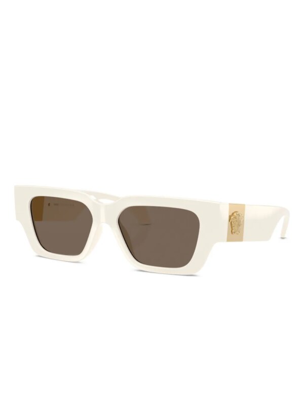 Versace Eyewear Zonnebril met vierkant montuur en Medusa-detail - Wit