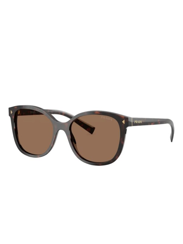 Prada Eyewear Zonnebril met rond montuur - Bruin