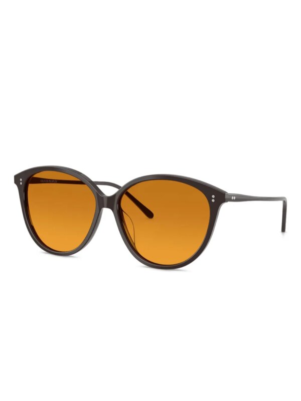 Oliver Peoples Zonnebril met rond montuur - Bruin
